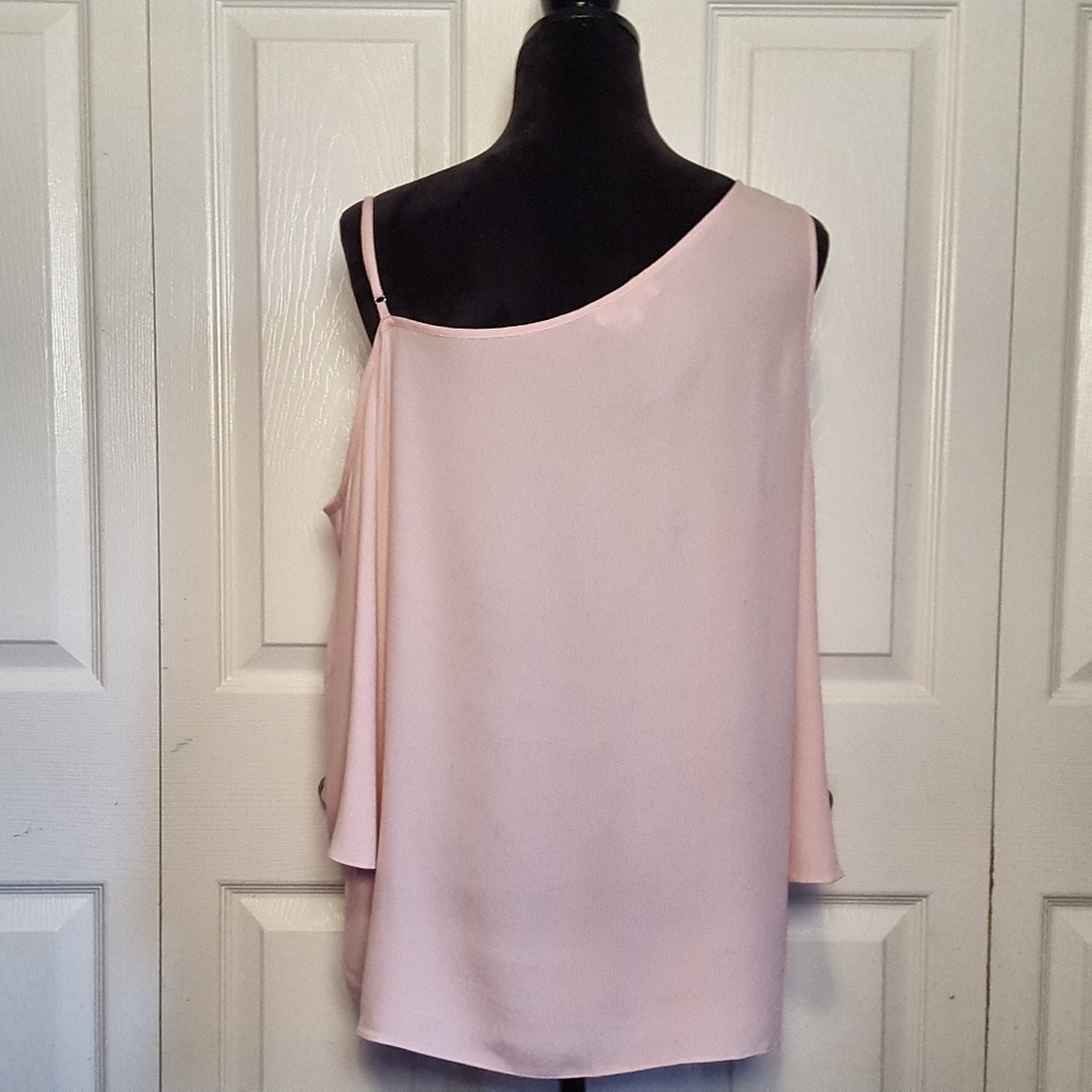1. State Rayon Asymmetrical Cold Shoulder Top - Picture 6 of 8